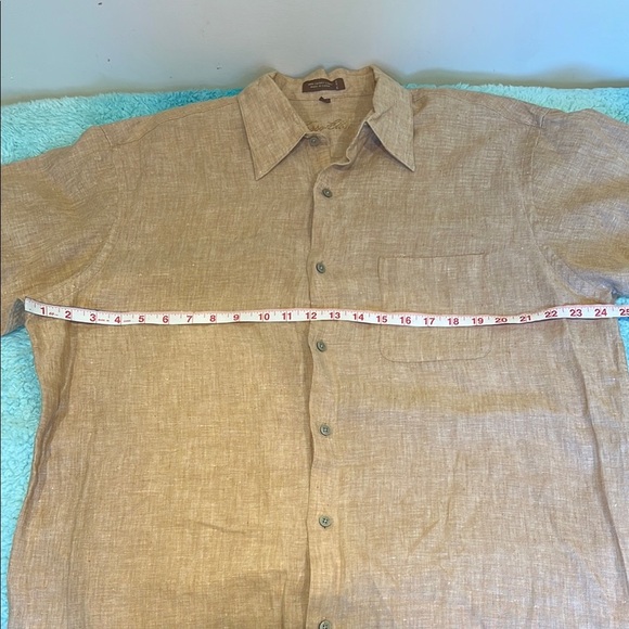 🔥Tasso Elba Men's Tan Button-Up Shirt🔥 - Picture 3 of 5